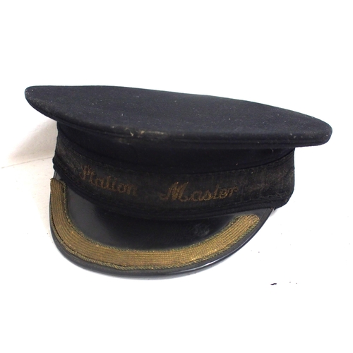 742 - British Railways Station Master's Cap, hardly worn, some warping. (Dispatch by Mailboxes/Collect fro... 