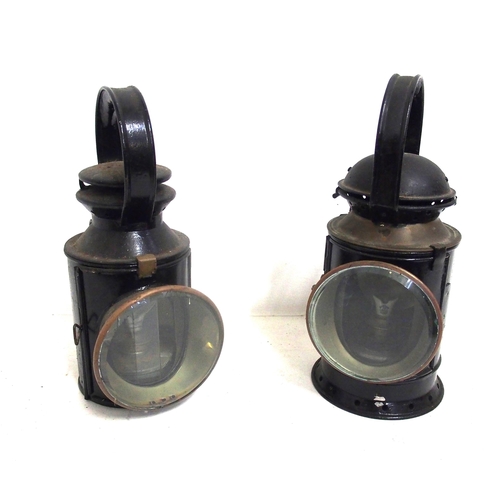 745 - London Midland & Scottish Railway 4 aspect handlamp, BR(W) 4 aspect handlamp, both lamps complete. (... 