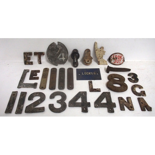 766 - Quantity of small cast items including a Stratford & Midland Junction Railway 