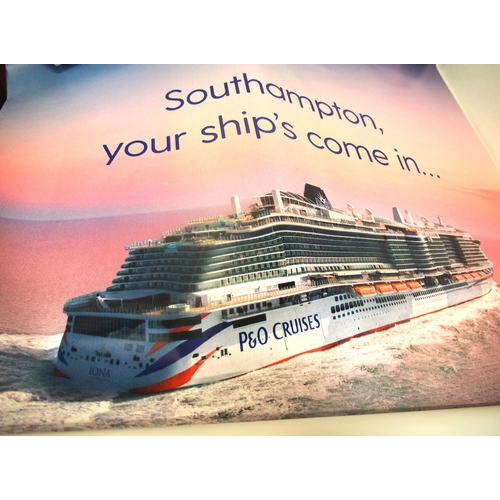 784 - P&O Cruises poster - Iona's Maiden season, large portrait. (Dispatch by Mailboxes/Collect from Banbu... 