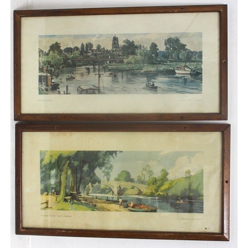 790 - British Railways framed & glazed carriage prints - Beccles Suffolk by FW Baldwin, The River Wharf, I... 