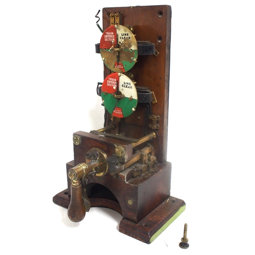 793 - North Eastern Railway pegging block instrument as modified by the LNER, brass plated 