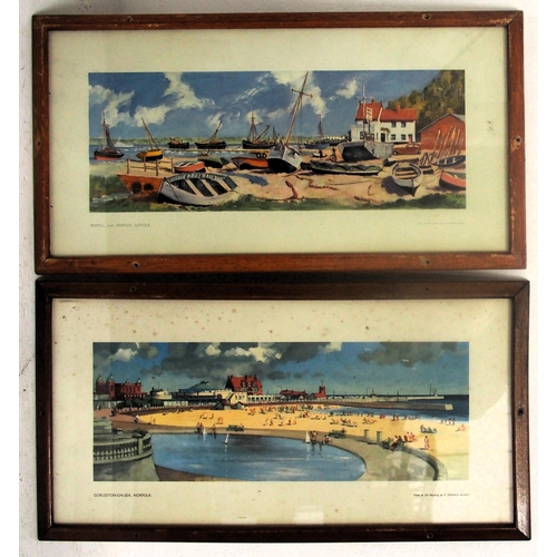 809 - British Railways framed & glazed carriage prints 