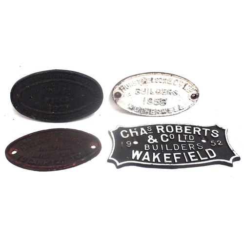 817 - Cast iron wagonplates - Chas Roberts 21T 1944, 1952, Hirst Nelson 1958, Metropolitan Carriage & Wago... 