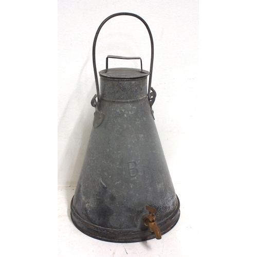 835 - British Railways (embossed) galvanized water carrier with tap. 18