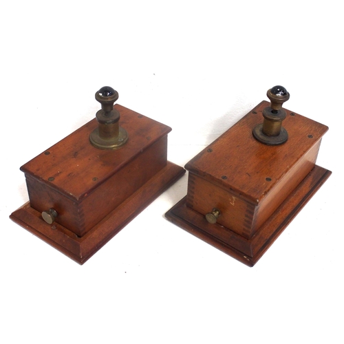 856 - Great Eastern Railway / LNER wooden signal box shelf Plungers, one Incomplete missing internals. (2)... 