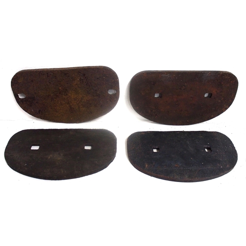 868 - Cast iron D wagon plates - LNER 10T 1920 Doncaster 416693, LNER 10T 1914 Cowlairs 726602, LMS 12T 14... 