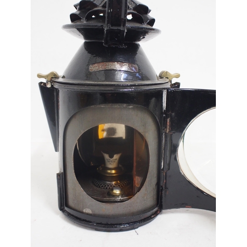 884 - Great Northern Railway handlamp with brass side plate 