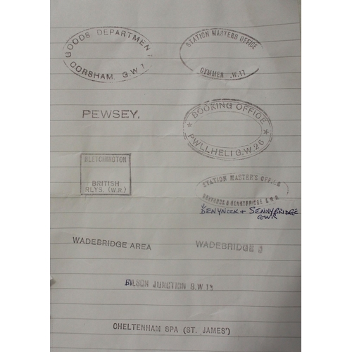 902 - GWR/BR(W) office ink stamps - 