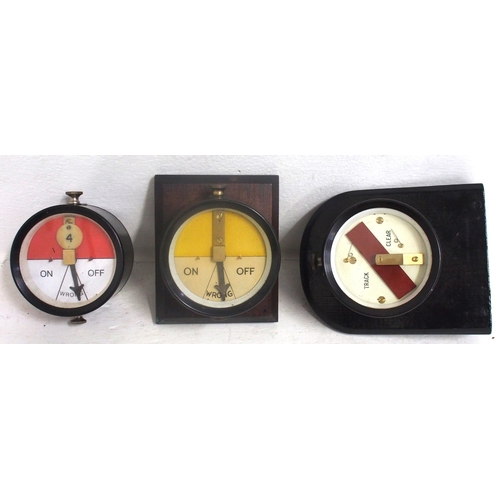 953 - British Railways signal box indicators/repeaters - Home, Distant & Track Circuit banner, all needles... 