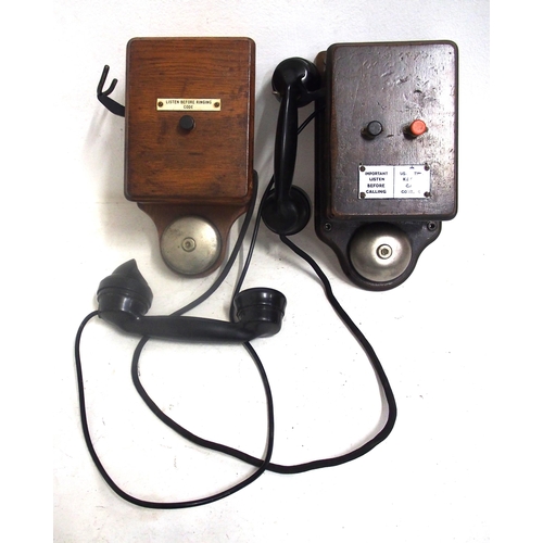 971 - British Railway D Type wooden cased telephones - both ex service condition. (2) (Dispatch by Mailbox... 