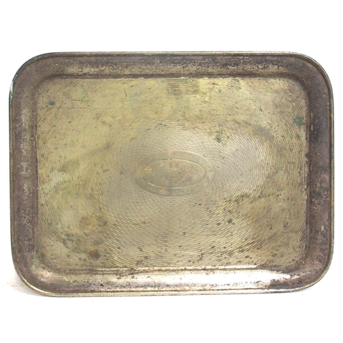Great Western Railway Hotel plated serving tray, 18"x 13½", crested monogram sharp. (Dispatch by Mailboxes/Collect from Banbury Depot)
