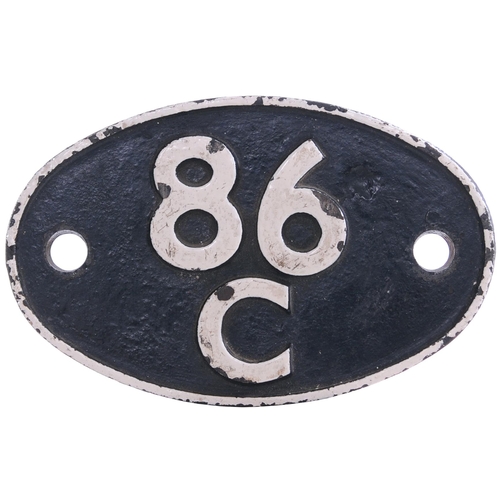 108 - A shedplate, 86C, Cardiff Canton (1948-January 1961), Hereford (January 1961-November 1964). Repaint... 