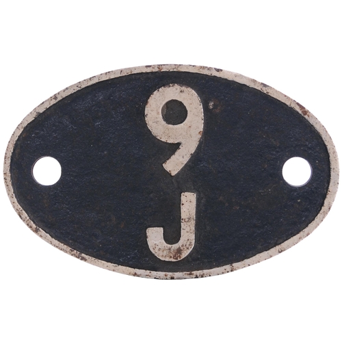 117 - A shedplate, 9J, Agecroft (September 1963-October 1966). The front repainted. (Postage Band: B)