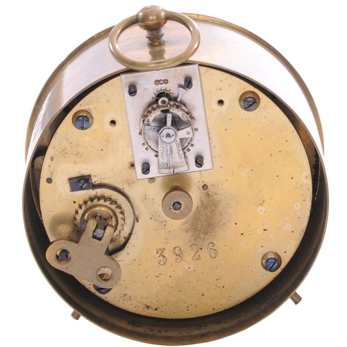 136 - A GWR drum clock, by Kay and Co, Paris, the face with GWR initials in excellent condition. The clock... 