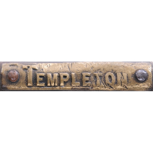 153 - A Webb and Thompson large train staff, SAUNDERSFOOT-TEMPLETON, from the Whitland to Pembroke route. ... 