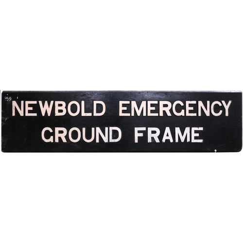 187 - A BR(M) nameboard, NEWBOLD EMERGENCY GROUND FRAME, from the Trent Valley main line, just north of Ru... 