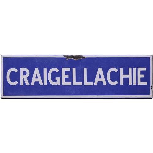 202 - A BR(Sc) lamp tablet, CRAIGELLACHIE, (f/f), in LNER style, from the GNSR Keith to Elgin route, junct... 