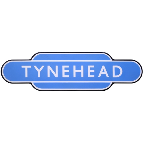 203 - A BR(Sc) totem sign, TYNEHEAD, (f/f), from the Waverley route between Carlisle and Edinburgh which c... 