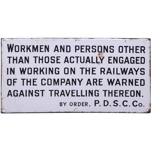 205 - A Powell Duffryn Steam Coal Co warning notice against travelling on the company's railway unless eng... 