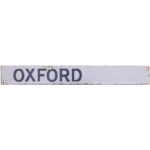 236 - A Southern Railway destination plate, OXFORD, from a departure indicator, probably at Bournemouth or... 