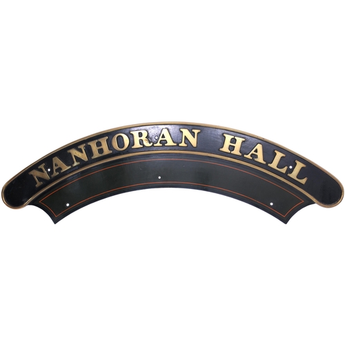 270 - A locomotive nameplate, NANHORAN HALL, from a GWR 4900 Hall Class 4-6-0 No 4947 built at Swindon in ... 