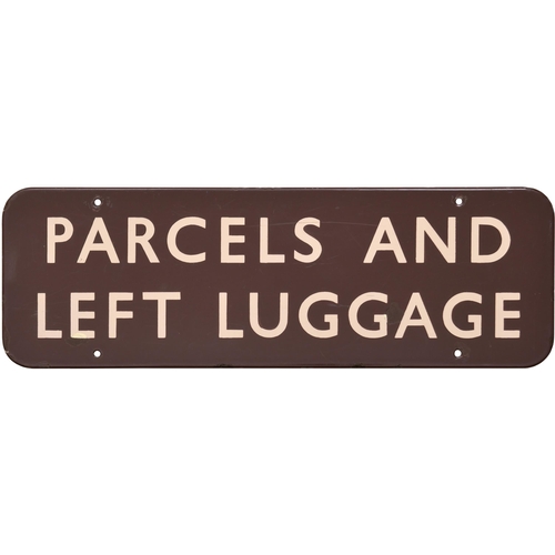 274 - A BR(W) doorplate, PARCELS AND LEFT LUGGAGE, (f/f), enamel, 18