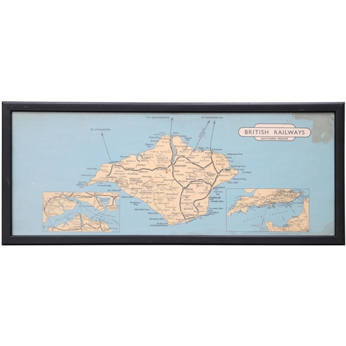 287 - A carriage map, BR(S) ISLE OF WIGHT, showing the complete system prior to any closures, enlargements... 