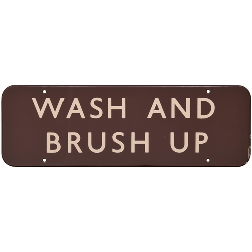 307 - A BR(W) doorplate, WASH AND BRUSH UP, (f/f), enamel, 18