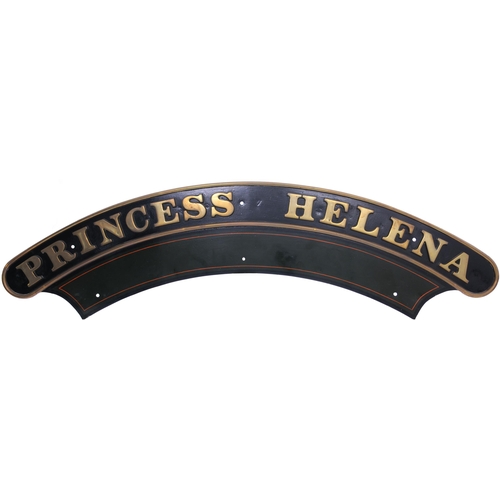 317 - A locomotive nameplate, PRINCESS HELENA, from a GWR 4000 Star Class 4-6-0 No 4051 built at Swindon i... 