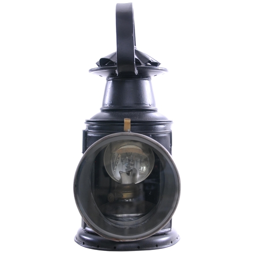 321 - An LB&SCR three aspect handlamp, the body stamped LBSCR, WOLDINGHAM, a station on the Croydon and Ox... 