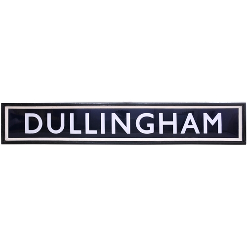 324 - An LNER signal box nameboard, DULLINGHAM, from the Cambridge to Ipswich route, situated west of Newm... 