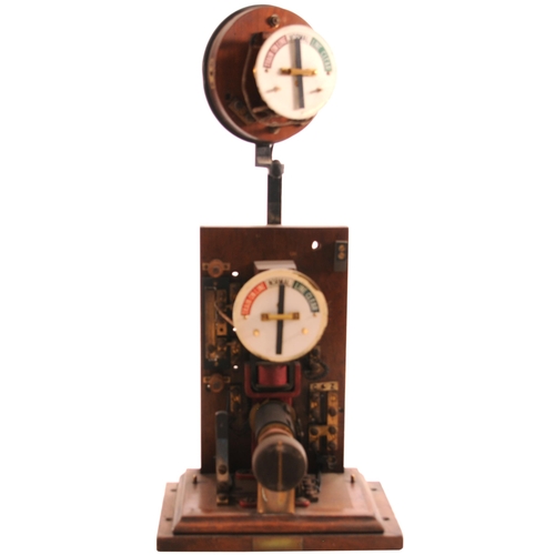 332 - A Southern Railway Sykes block instrument with brass makers plate (well polished), up and down line ... 