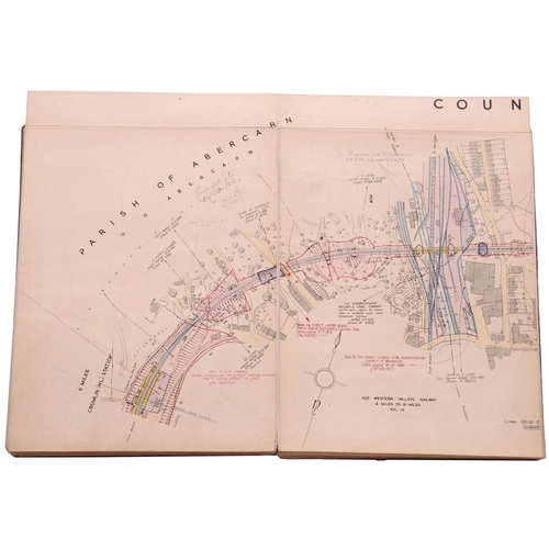 348 - A set of plans, BR(W) 1952, showing the route from HENGOED TO TROSNANT JUNCTION (Pontypool), and tit... 