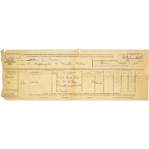 349 - A shedplate 18C Hasland (1948-September 1963), accompanied by BR paperwork confirming that this plat... 