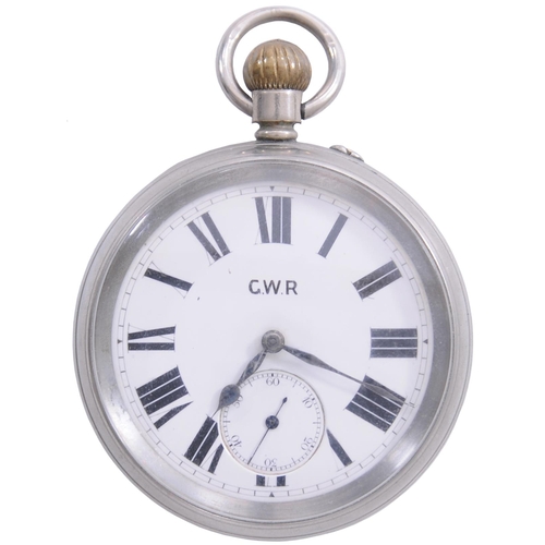 357 - A GWR Engineering Department pre-grouping pocket watch, the back of the case clearly engraved GWR EN... 