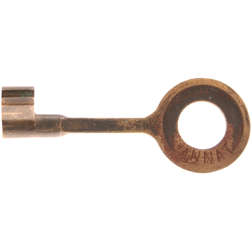 407 - A single line key token, MALLAIG JCT-ANNAT, (brass), from the West Highland Extension to Mallaig. (P... 