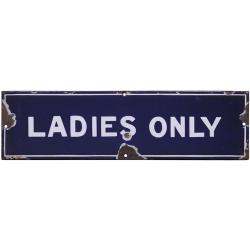 413 - A GER doorplate, LADIES ROOM, enamel, 18