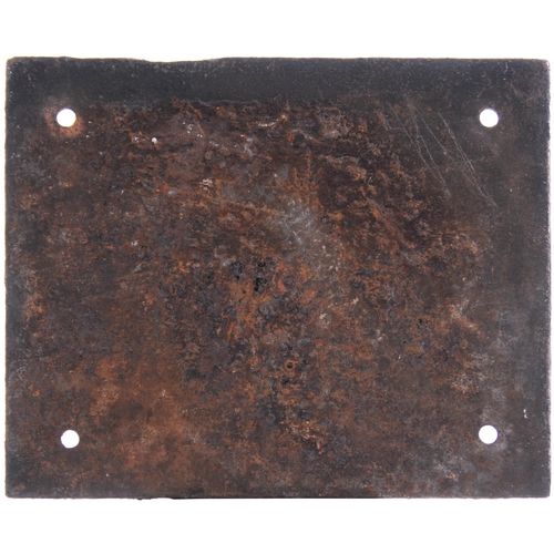 424 - A goods yard loading gauge plate, FOR MET GAUGE LOWER TOP BOW, cast iron, 7¼