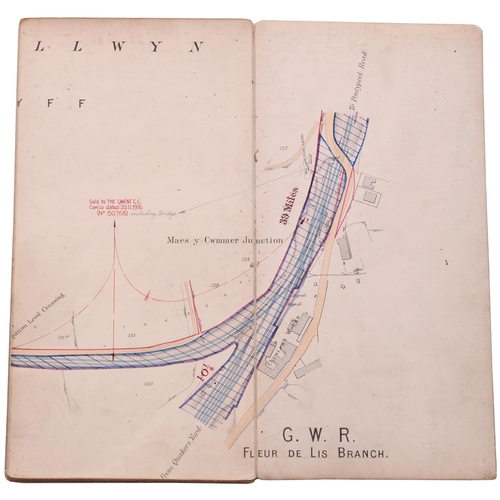 427 - A set of GWR route plans, LLANHILLETH and FLEUR-DE-LIS BRANCHES, from Llanhilleth Colliery and Junct... 