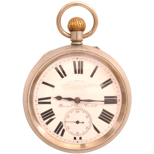 433 - A GWR pre-grouping pocket watch, the back of the case engraved GWR 1413 in hatched lettering, the mo... 