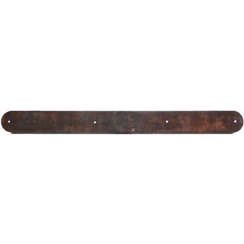 436 - An LNER seat back plate, NEW SOUTHGATE, from the East Coast Main Line, north of Kings Cross. Cast ir... 