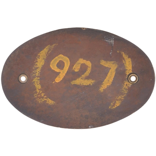 449 - A worksplate, BERLINER MASCHINENBAU, 9651, 1929, from an Indian Railways metre gauge class YB 4-6-2 ... 