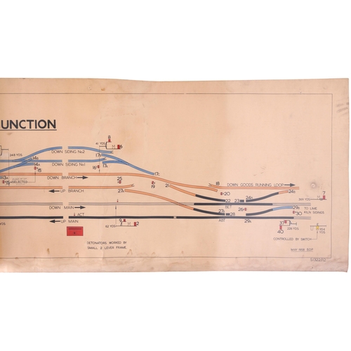 49 - A BR(W) signal box diagram, HALLS ROAD JUNCTION, situated on the Risca to Ebbw Vale route. The diagr... 