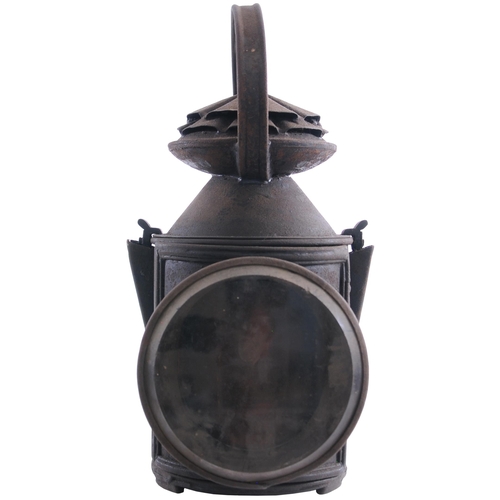 83 - A Great Northern Railway three aspect handlamp, by P&W Macllelan with their oval embossed brass make... 