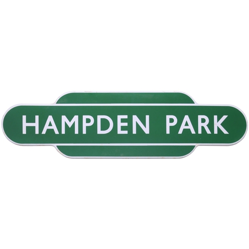 89 - A BR(S) totem sign, HAMPDEN PARK, (f/f), the first station outside Eastbourne on the route to Bright... 