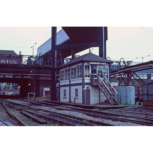 338 - A signal box nameboard, LONGBRIDGE EAST, from the GW and Midland Joint Line to Halesowen. Following ... 