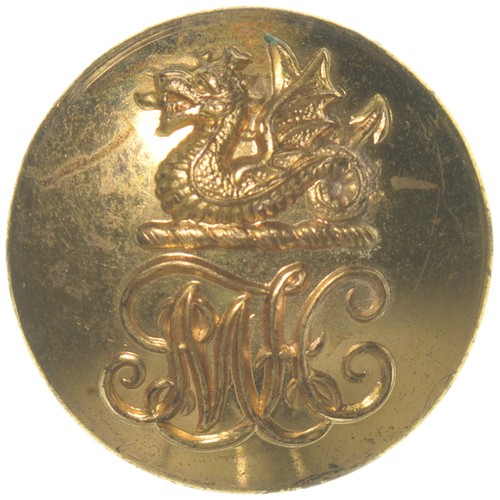 335 - A Midland Railway Hotels uniform button, with MH monogram with wyvern above, by Jacobs, Liverpool, g... 