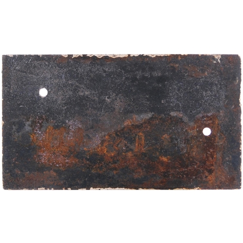 1002 - L&YR lever backplate, DOWN WIGAN LINE, cast iron, 5½