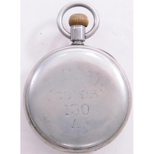 1005 - London, Chatham and Dover Railway pocket watch, by Waltham, the back of the case engraved LC&DR GOOD... 